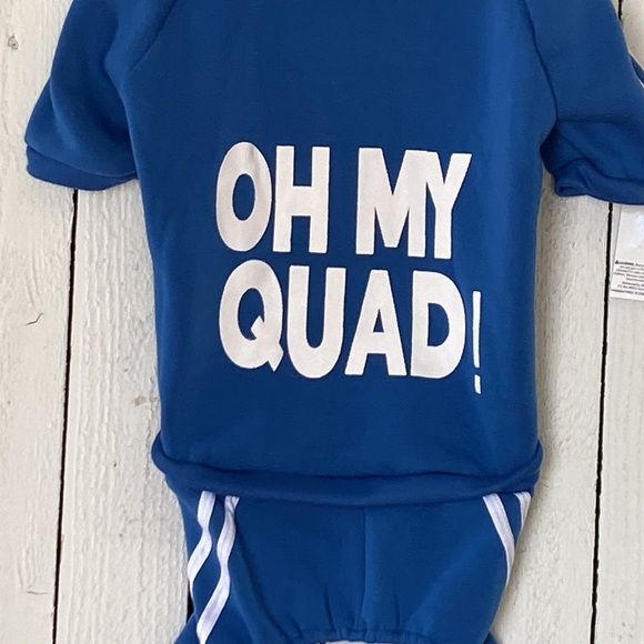 Dog “Oh My Quad!” Blue Hoodie - Picture 2 of 10